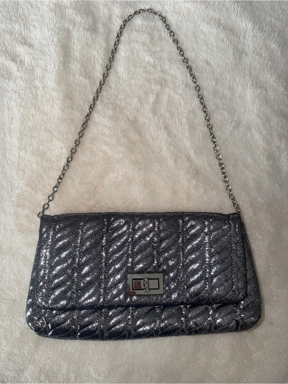 Beautiful Mossimo Supply Co. Metallic Quilted Mini Shoulder Bag - Silver
